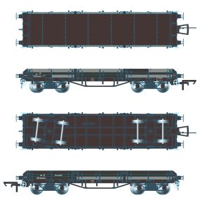 Oxford Rail OR76PIL005BW OO Gauge BR Pilchard Wagon BR Grey DB990084 Weathered