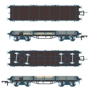 Oxford Rail OR76PIL006AW OO Gauge BR Pilchard Wagon BR Grey TOPS DB990061 Weathered