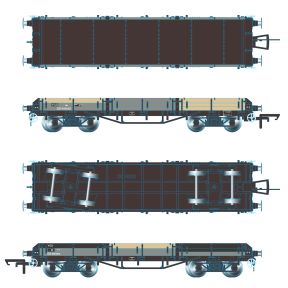 Oxford Rail OR76PIL006BW OO Gauge BR Pilchard Wagon BR Grey TOPS DB990083 Weathered
