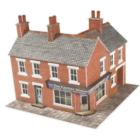 Metcalfe PN116 N Gauge Red Brick Corner Shop & Pub Card Kit