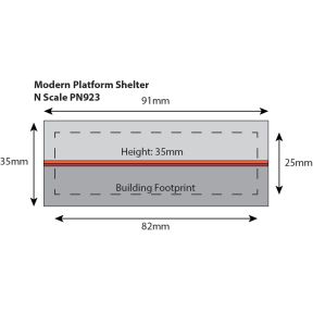 Metcalfe PN923 N Gauge Modern Platform Shelter Card Kit