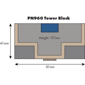 Metcalfe PN960 N Gauge Tower Block Card Kit