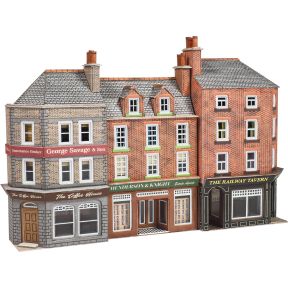 Metcalfe PN972 N Gauge Low Relief Pub & Shops Card Kit