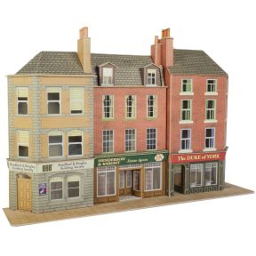 Metcalfe PO205 OO Gauge Low Relief Pub & Shops Card Kit