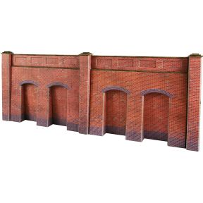 Metcalfe PO244 OO Gauge Red Brick Retaining Walls Card Kit