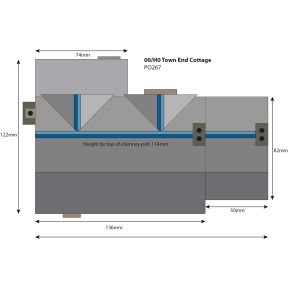 Metcalfe PO267 OO Gauge Town End Cottage