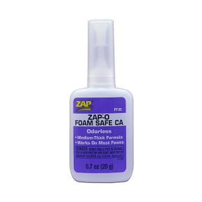 Zap PT-28 Foam Safe CA odourless 20g bottle