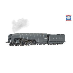 Hornby R30352SS OO Gauge LNER W1 Hush Hush 4-6-4 10000 LNER Grey With Steam Generator