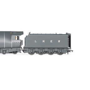 Hornby R30352SS OO Gauge LNER W1 Hush Hush 4-6-4 10000 LNER Grey With Steam Generator