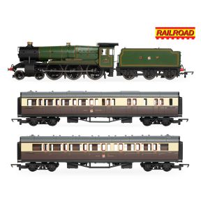 Hornby R30376 OO Gauge Train Pack GW County 4-6-0 1019 'County of Merioneth' & Two GW Coaches
