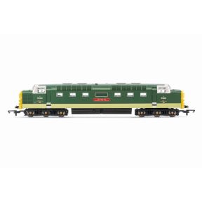 Hornby R30438TXS OO Gauge RailRoad BR Class 55 Deltic 55002 'The Kings own Yorkshire Light Infantry' BR Green Full Yellow Ends TXS Sound Fitted