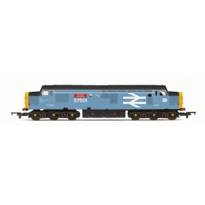Hornby R30545 OO Gauge RailRoad BR Class 37 37501 'Teesside Steelmaster' BR Light Blue