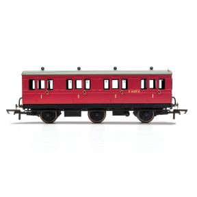 Hornby R40123 OO Gauge BR 6 Wheeled 1st Class Coach BR Crimson E41373 With Lights