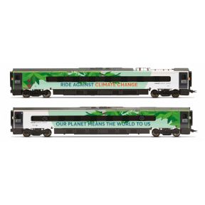 Hornby R40451 OO Gauge Class 390 Avanti West Coast Climate Change Livery Coach Pack No.1 69421 + 65321