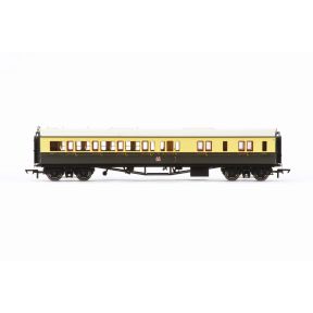 Hornby R40465 OO Gauge GW Collet Left Hand Corridor Brake Third Coach GW Chocolate And Cream 5040