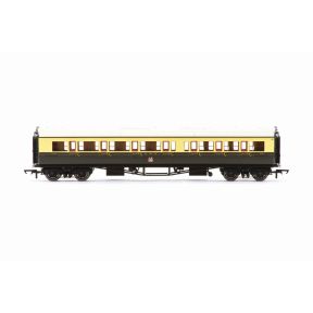 Hornby R40467 OO Gauge GW Collet Left Hand Corridor Composite Coach GW Chocolate And Cream 6521