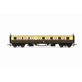 Hornby R40468 OO Gauge GW Collet Right Hand Corridor Composite GW Chocolate And Cream 6522