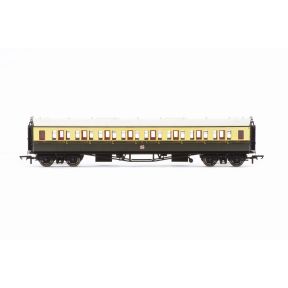 Hornby R40469 OO Gauge GW Collet Corridor Third Coach GW Chocolate And Cream 5017