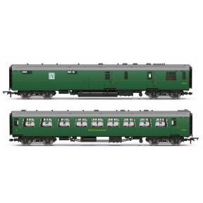 Hornby R40471 OO Gauge BR Tavern Car 'Jolly Tar' & Composite Restaurant Coaches Twin Pack BR Green