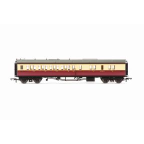 Hornby R40472 OO Gauge GW Collet Left Hand Corridor Brake Third Coach BR Crimson And Cream W4936W