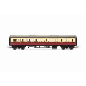 Hornby R40473 OO Gauge GW Collet Right Hand Corridor Brake Third BR Crimson And Cream W4937W