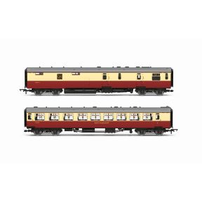 Hornby R40536 OO Gauge BR Kitchen and Buttery Car And Composite Restaurant Twin Pack At the Sign of the Three Plovers