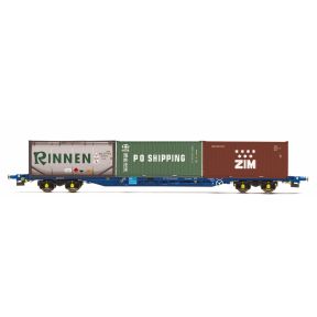 Hornby R60239 OO Gauge KFA Container Wagon with 2 x 20 Containers & 1 x 20 Tanktainer