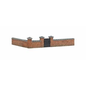 Hornby R7354 OO Gauge Front and Left Hand Victorian Terrace House Garden Wall