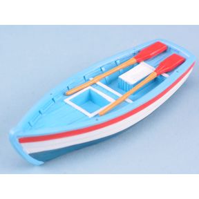 Rowing boat - 10cm Red white & blue hull