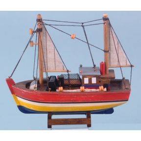 SDL 14220C Fishing Trawler 13cm Long Wooden Model Version C