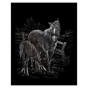 Royal And Langnickel SILF15 Mare And Foal Engraving Art