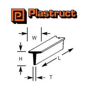 Plastruct T-Beam Section - Various Sizes To Choose