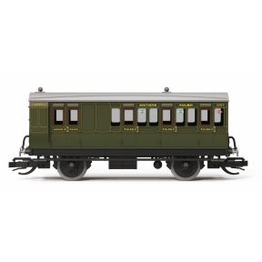 Hornby TT4053 TT Gauge 4 Wheel Coach Third Class Brake SR Green