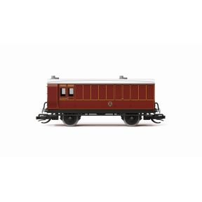 Hornby TT4058 TT Gauge 4 Wheel Coach Third Class Brake Baggage LB&SCR Maroon