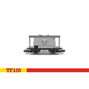 Hornby TT6081 TT Gauge LNER 20 Ton Brake Van Toad E BR Grey E133357