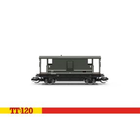 Hornby TT6092 TT Gauge LMS 20 Ton Brake Van ZTO BR Departmental Olive DM731833