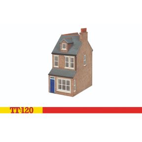 Hornby TT9042 TT Gauge End of Terrace House Right Red Brick