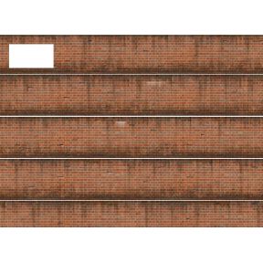 Scale Model Scenery TX258 OO Gauge English Bond Weathered Red Brick Platform Wall Texture Paper Pack Of 5