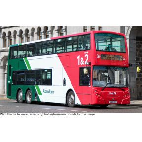 80M Model Bus Dennis Trident E500 First Bus - SN09 CCV 1and2 Route Promo - Ft38218 - Rt2 Ashwood