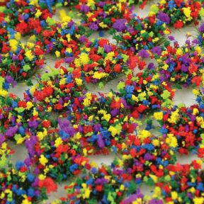 WWScenics W3TMF4 Mixed Flower 4mm Self-Adhesive Static Grass Tufts