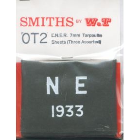 Smiths WTOT2 O Gauge LNER Wagon Tarpaulin Sheets Pack Of 3