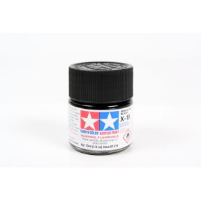 Tamiya X-18 Semi Gloss Black Acrylic Paint 10ml