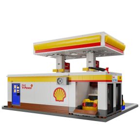 CaDA C66026W Shell Retail Station Plastic Brick Kit