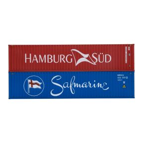 Dapol 4F-028-175 OO Gauge Twin Pack Of 40ft Container Hamburg & Safmarine Weathered