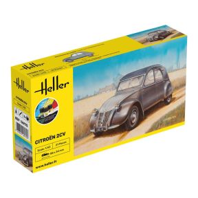 Heller 56175 Citroen 2CV Plastic Kit Starter Set