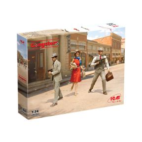 ICM 24054 1920s Gangsters with Tommy Guns 3 Figures Plastic Kit