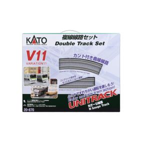 Kato K20-870 N Gauge Unitrack (V11) Double Track Banked Curve Track Set