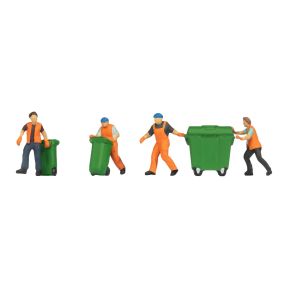Noch N45027 TT Gauge Refuse Collection set of 4 Figures