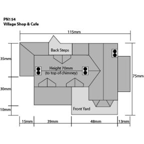 Metcalfe PN154 N Gauge Village Shop & Cafe Card Kit