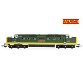 Hornby R30438 OO Gauge RailRoad BR Class 55 Deltic 55002 'The Kings own Yorkshire Light Infantry' BR Green Full Yellow Ends